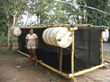 Fig. 2. Jaulas de bambu