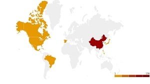 Patentes relacionadas con la tilapia por país.