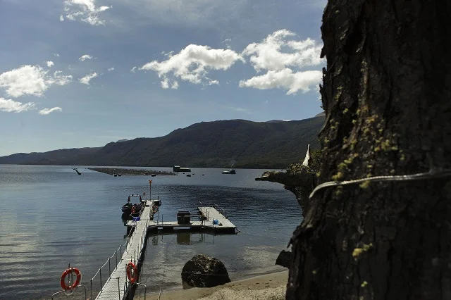 Centro de Cultivo de Salmones en Magallanes, Chile