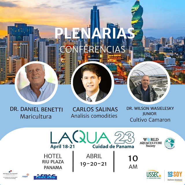 Reconocidos investigadores serán los encargados de las conferencias en Congreso Latinoamericano y del Caribe de Acuicultura LACQUA23 1 Conferencistas disertarán sobre cultivo de peces marinos, análisis de comodities y cultivo de camarón
