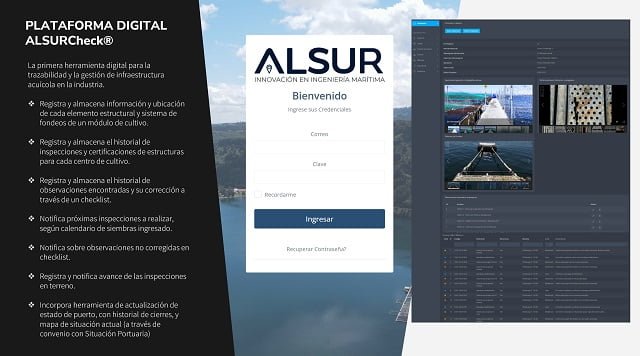 ALSURCheck: Una innovación para asegurar la trazabilidad y mantenimiento de la infraestructura marítima 1 Plataforma Digital ALSURCheck