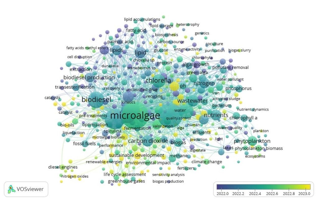 Figure 03: Evolution of scientific trends in the use of microalgae for biofuels.