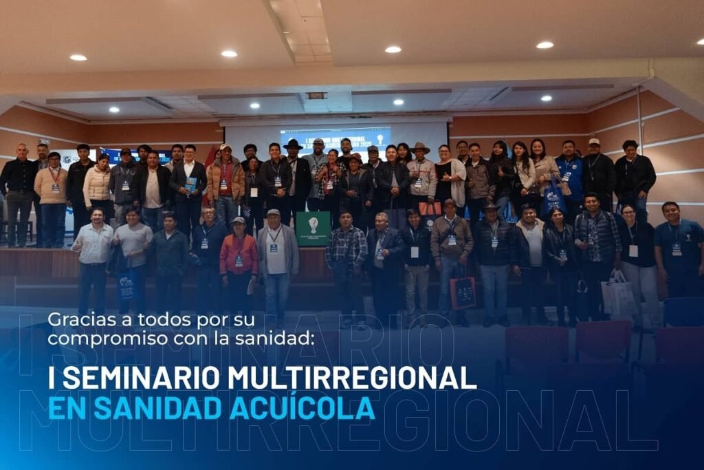 Clausura del I Seminario Multirregional en Sanidad Acuícola realizado en Puno.
