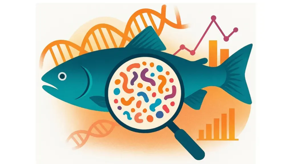 La investigadora Shuowen Cao estudió la microbiota intestinal de los salmónidos. Fuente: SLU.