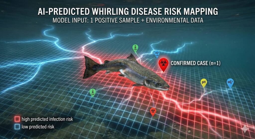 Científicos desarrollan IA para predecir la aparición de enfermedades en los ríos. Imagen elaborada por Nanobanana.