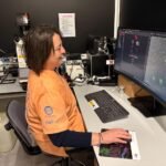 Giorgia Bignami en las instalaciones del Servicio de Acuicultura y Biotecnología Especializada (SABE) del IU-ECOAQUA de la ULPGC. Una de las infraestructuras de excelencia dentro del proyecto europeo AQUAEXCEL 3.0