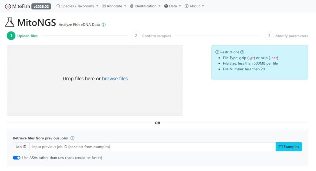 MitoNGS es una plataforma para el análisis del ADN ambiental (eDNA) de los peces.